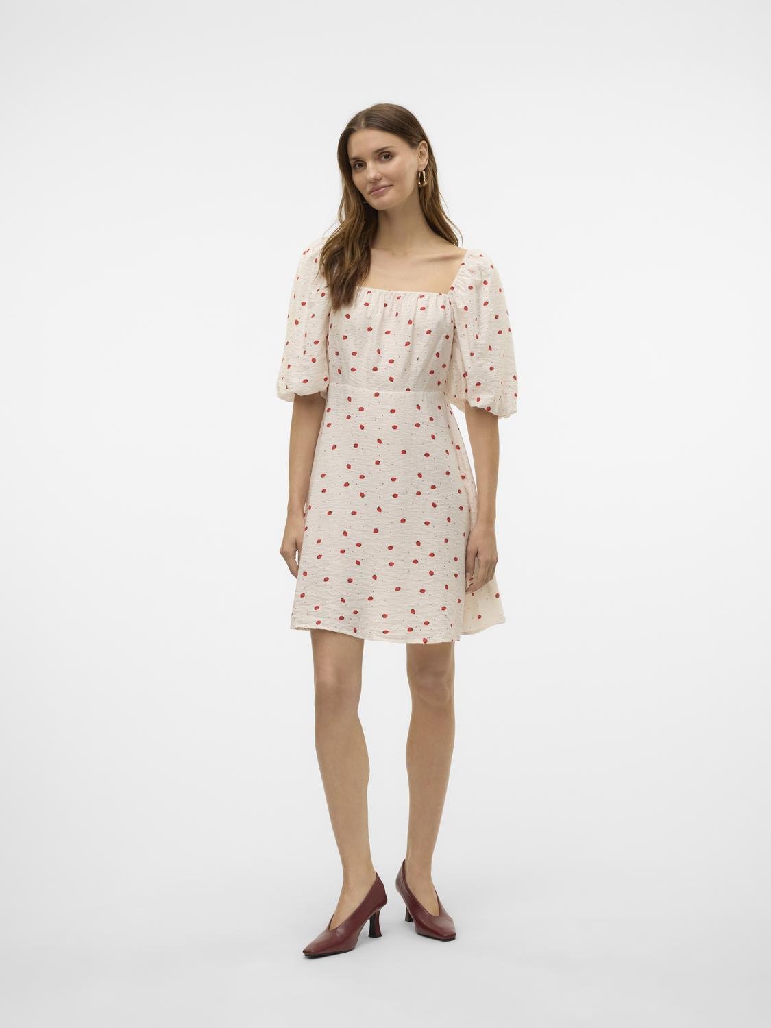 VMODETTE Short Dress - Snow White - VERO MODA & VILA Bergvik